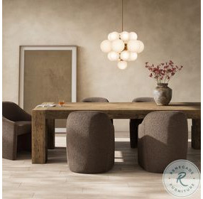 Abaso Rustic Wormwood Oak Rectangular Dining Room Set