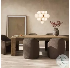 Abaso Rustic Wormwood Oak Rectangular Dining Room Set