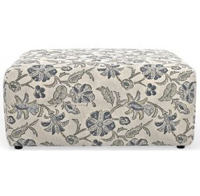 Stockbridge Denim Cocktail Square Ottoman