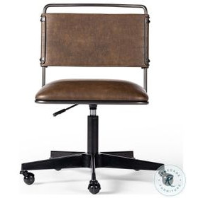 Wharton Distressed Brown Desk Chair