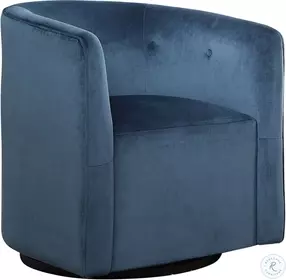 Mallorie Ink Blue Swivel Chair