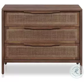 Sydney Brown Wash Mango Large 3 Drawer Nightstand