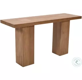 Sequoia Rustic Brown Double Pedestal 58" Sofa Table
