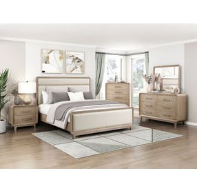 Wilshire Natural Upholstered Panel Bedroom Set