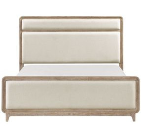 Wilshire Natural California King Upholstered Panel Bed