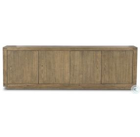 Warby Worn Oak Veneer 4 Door Sideboard