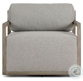 Stroud Stained Aged Grey Outdoor Swivel Chair