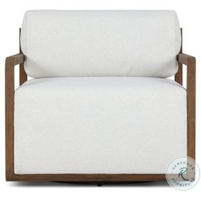 Stroud Stained Toasted Brown Outdoor Swivel Chair