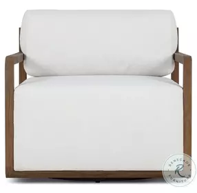 Stroud Stained Toasted Brown Outdoor Swivel Chair