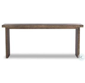 Warby Worn Oak Veneer 78" Console Table