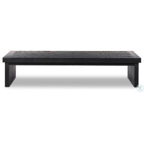 Warby Worn Black Veneer Rectangular Coffee Table