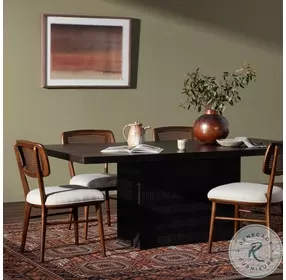 Kelby Carved Vintage Brown Rectangular Dining Room Set