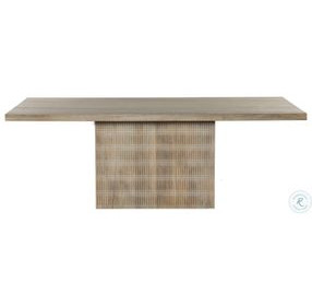 Kelby Light Wash Carved Mango 84" Rectangular Dining Table