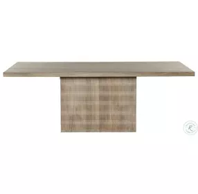 Kelby Light Wash Carved Mango 84" Rectangular Dining Table