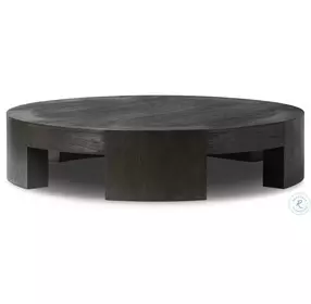 Sheffield Charcoal Oak Veneer Large Round Coffee Table