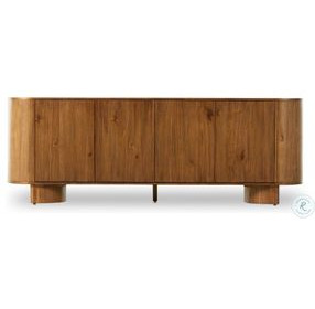 Paden Seasoned Brown Acacia 4 Door Sideboard