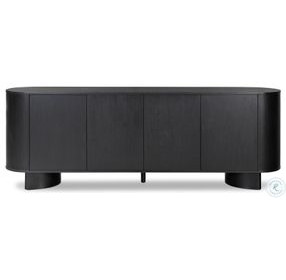 Paden Aged Black Acacia 4 Door Sideboard