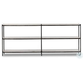Felix Hammered Grey with Clear Powder Coat 78" Large Console Table