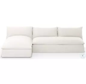 Grant Faye Cream Performance Fabric Outdoor 2 Piece Sectional