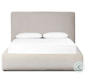 Quincy Plushtone Linen Performance Fabric Queen Upholstered Bed