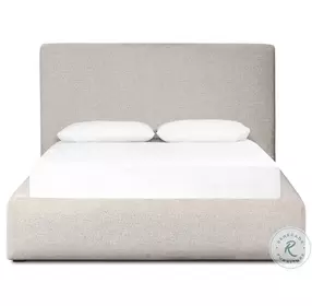Quincy Plushtone Linen Performance Fabric King Upholstered Bed
