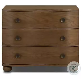 Tiago Toasted Oak Veneer 3 Drawer Nightstand