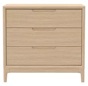 June Light Oak 3 Drawers Chest