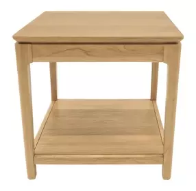 June Light Oak Square End Table