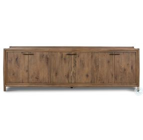 Glenview Weathered Oak Veneer 6 Door Sideboard