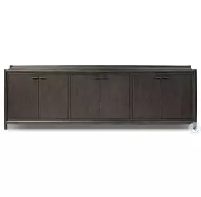 Glenview Cracked Smoked Black Oak 6 Door Sideboard