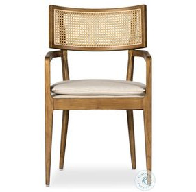 Britt Toasted Nettlewood Performance Fabric Dining Armchair