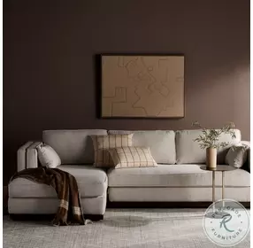 Lawrence Nova Taupe 2 Piece Performance Fabric LAF Sectional