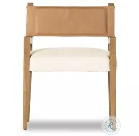 Ferris Thames Cream Performance Fabric Dining Armchair Set of 2
