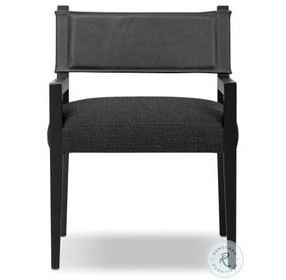 Ferris Gibson Black Performance Fabric Dining Armchair Set of 2