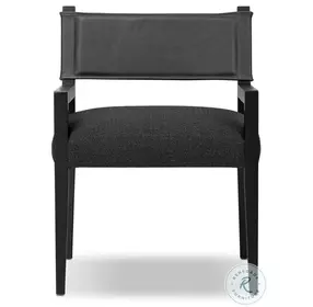 Ferris Gibson Black Performance Fabric Dining Armchair Set of 2