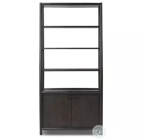 Glenview Smoked Black Oak 2 Door Bookcase