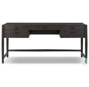 Glenview Cracked Smoked Black Oak 68" Drawer Desk