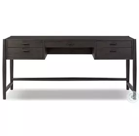 Glenview Cracked Smoked Black Oak 68" Drawer Desk