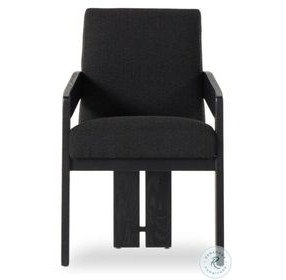 Roxy Gibson Black Performance Fabric Dining Armchair