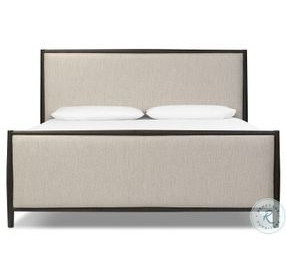 Glenview Cracked Smoked Black Veneer King Upholstered Bed