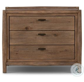 Glenview Weathered Oak Veneer 3 Drawer Nightstand