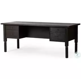 Concord Charcoal Oak 4 Drawer Desk