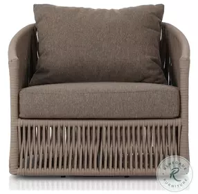 Porto Ellor Brown Outdoor Swivel Chair