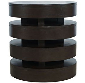 Brix Espresso Round End Table