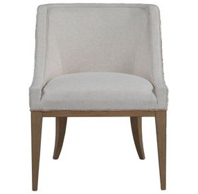 Simpatico White Dove Performance Fabric Woven Side Chair