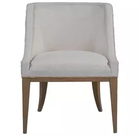 Simpatico White Dove Performance Fabric Woven Side Chair