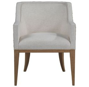 Simpatico White Dove Performance Fabric Woven Arm Chair