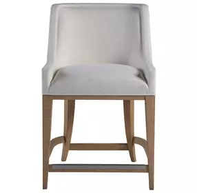 Simpatico White Dove Performance Fabric Counter Height Stool