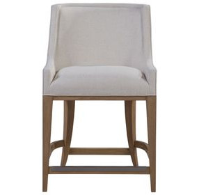 Simpatico White Dove Performance Fabric Woven Counter Height Stool