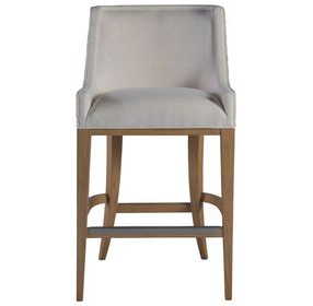 Simpatico White Dove Performance Fabric Woven Barstool